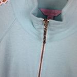 Lilly Pulitzer  Skipper Popover XS Blue Lace Trim Pullover Half Zip Preppy‎ Soft Photo 2