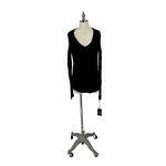 Michael Lauren Tee Women’s L Black Ramiro V-Neck Long Sleeve Open Shoulder Photo 1