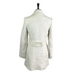 Marvin Richards Women’s Coat Jacket Tweed Cream Gold Metallic Size Medium Photo 3