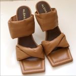 ALOHAS  Natasha Twist Strap Leather Square Toe Puffy Mule Sandal Photo 4