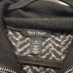 White House | Black Market Black and Gray Long fur trim Vest Photo 1