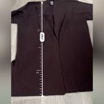 Eileen Fisher 100% Wool Dark Brown Ribbed Long Sleeve Open Cardigan Size L Photo 6