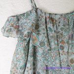 Victoria's Secret New! ruffle babydoll green flowers & metallic thread, size S Photo 2