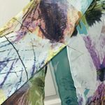 Spense Floral Print Sheer Top(Size Small) Green Photo 5