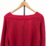 Free People  Hot Pink Riptide V-Neck Knit Sweater NWT Photo 5