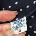 Vintage 60s/70s Evan Picone Navy & White Button Up Vest Mini Dress Blue Size 10 Photo 3