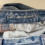 American Eagle Curvy Light Wash Destructed High Rise Shorts Photo 10