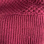 American Eagle Crochet Cowl Neck Tunic Sweater Pullover Oversized Red Knit M  Photo 5