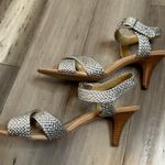 Diane Von Furstenberg  Braided Heeled Sandals Women's Silver Size 9.5 Photo 3