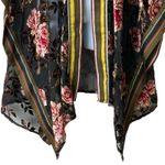 Anthropologie Aratta Silent Journey Viola Burnout Velvet Kimono Floral Rose Stripe Boho One Sz Photo 4