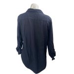 Aritzia Babaton Women's Black Linen Long Sleeve Button Down Shirt Top Size S Photo 1