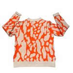 THML Orange & Tan Giraffe Print Crewneck Sweater style TMK1350-BE size Small Photo 4