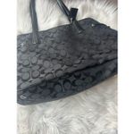 Coach  Black Signature Python Stripe Carryall shoulder Bag 14x10x6 hobo Photo 3