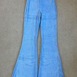 Aerie NWT Groove-On Velour High Waisted Flare Pants Blue Lion Womens Size S Photo 1