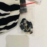 Vince Camuto  Women's Bikini Top Swimwear Ruffle Sleeve Zebra Print Black‎ Medium Photo 4