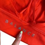 Balance Athletica  Women’s Size M Aura Sports Bra‎ Blood Orange Strappy Back Photo 5