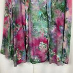 Soft Surroundings  Green&Purple Tie Dye Floral Open Front Cardigan Kimono Sz.XL Photo 3