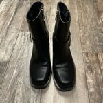 Lucky Brand  Black Leather Ankle Boots with Silver Buckle Size 6.5 Photo 15