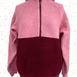 Outdoor Voices  Megafleece Maroon Pink Colorblock Gorpcore Zip Fleece Jacket S Photo 0