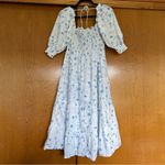 Hill House  Home Nesli Nap Midi Dress Blue Botanical Size Large Photo 9