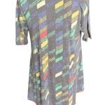 LuLaRoe NWT gray green yellow blue Patterned Oversized Top Size S Photo 2