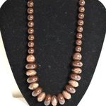 Source Unknown Chunky Candy Shades Of Brown Graduated Beaded Boho Statement Necklace Like New Photo 0