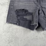 American Eagle Baggy Short 8 29" Black Destroyed Denim Cutoff Thrashed High Rise Photo 4