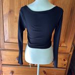 ZARA Black Women's long sleeve Crop Top. Size Medium. Photo 2