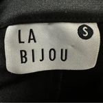 La Bijou Black Tee Stretch Fabric One Button Faux Pocket Blazer Jacket Womens S Photo 7