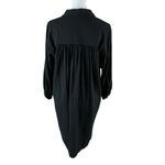 Young Fabulous and Broke YFB Black Shirt Dress Button Up Minimalist Long Sleeve Soft Casual Small Photo 2