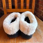 Dearfoams  womens memory foam slip on cozy house shoes slippers black M(7-8) Photo 2