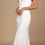 Lulus NWOT  Forever Crush White Mermaid Maxi Dress Size XS Photo 3