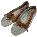 Sperry  TOPSIDER Audrey Woven Mint Boat Deck Shoes Womens 8‎ Leather Photo 0