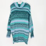 Free People Candy Stripe Tunic Knit Sweater in Waterfalls Combo Size Small Photo 8