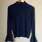 autumn cashmere Navy Bell Sleeve Sweater Photo 0