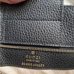 Gucci  Swing Leather Tote Bag Black Pebbled Calfskin Authentic Photo 3