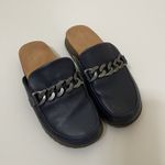 Vionic  Georgie Slip On Leather Chain Mule in Navy Size 7 Photo 2