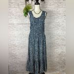 Patrons of Peace  Teal Smocked Waist Paisley Maxi Dress Photo 1