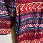 st. john's bay  knit long cardigan sweater red blue size medium Photo 4