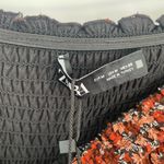 ZARA  Womens Boho Cottage Core‎ Smocked Waist Floral Orange Ruffle Mini Skirt M Photo 3