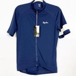 Rapha Women’s Core Jersey Navy Blue White Stripe Cycling Biking Athletic Size L Photo 1