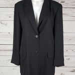 Max Mara 2-Button Solid Black Black Blazer Jacket Women's Size 8 Photo 0
