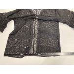 Black Lace Kaftan/Vest, Ruffle Sleeves, Sheer Size L Photo 6