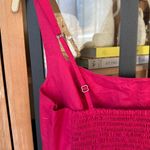 Abercrombie & Fitch Abercrombie corset crop top poplin barbie pink adjustable straps asymmetrical Photo 5