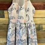 Trixxi  Pale Pink And Blue Puff Print Dress Size‎ 9 Photo 0