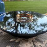 Rose Gold Hexagon Bracelet with Silver Accents Photo 5