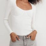 Madewell  White Long Sleeve Dress Photo 0