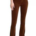 L’Agence Stevie High Rise Straight Leg Velvet Jeans Fawn Brown Size 34 Photo 0