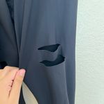 Alo Yoga Ripped Warrior Leggings, Black, Airbrush Knit, High Waist Laser-Cut Fit Photo 6