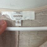 Entro Women’s Plaid Fall Ruffle Sweater Cream Size Small 🗝️ Photo 4